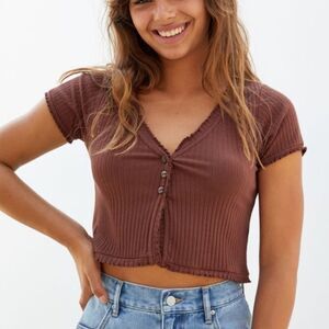 Brown Pacsun crop top